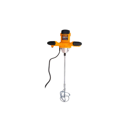 Mezcladora eléctrica Kong 1600W naranja para pasta, mortero y pintura con paleta mezcladora.