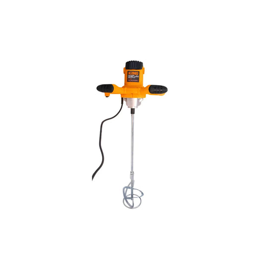 Mezcladora eléctrica Kong 1600W naranja para pasta, mortero y pintura con paleta mezcladora.