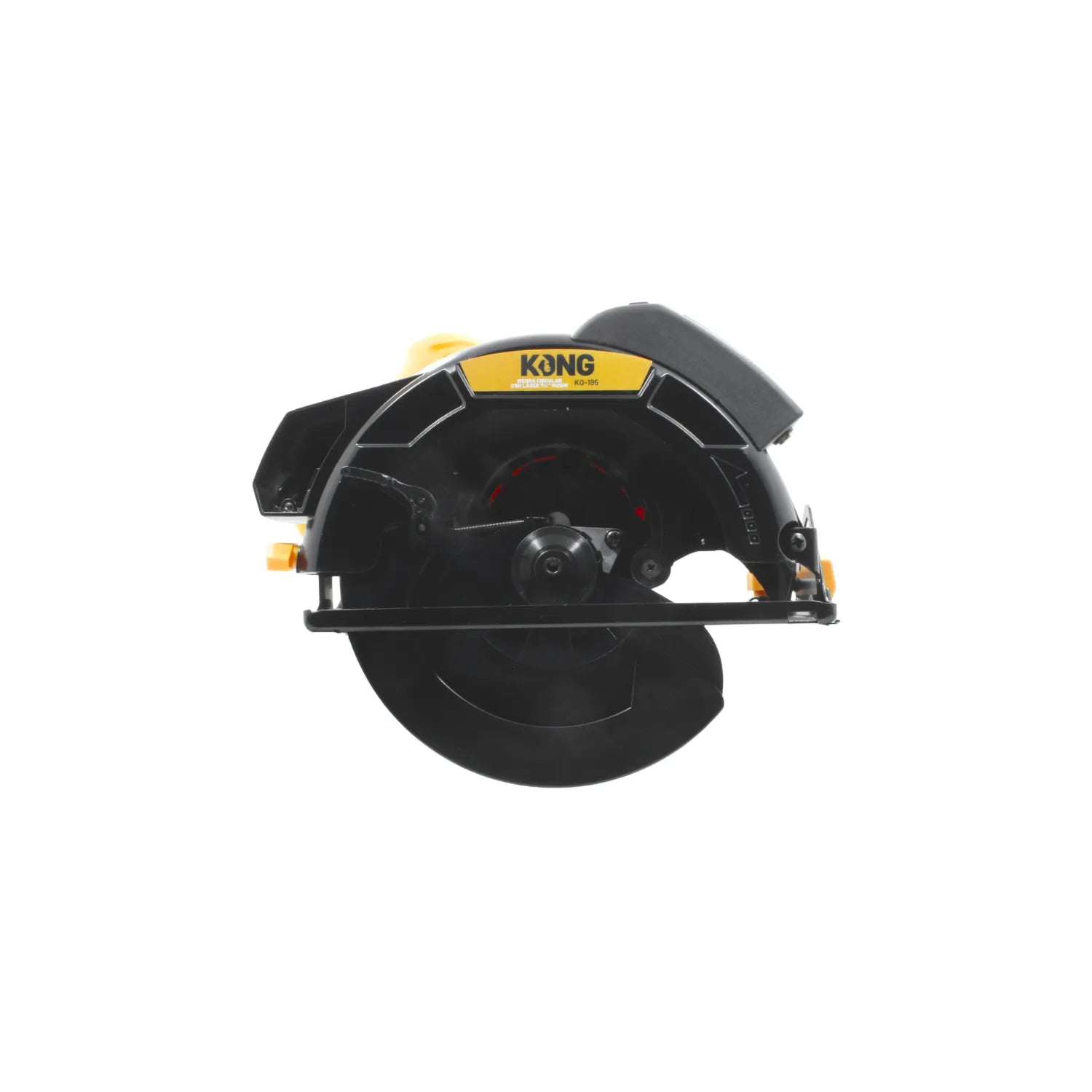 Sierra circular eléctrica KONG KG-185 negra y amarilla, hoja de 7 1/4 pulgadas para cortes de madera y carpintería