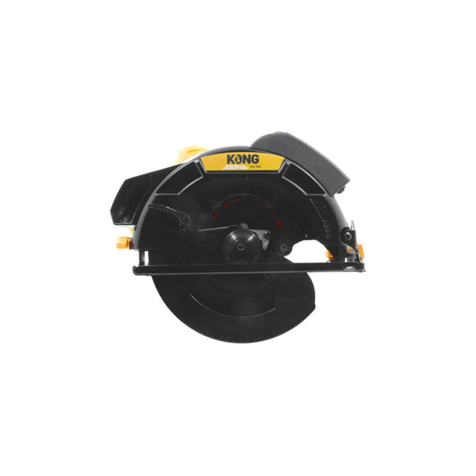 Sierra circular eléctrica KONG KG-185 negra y amarilla, hoja de 7 1/4 pulgadas para cortes de madera y carpintería