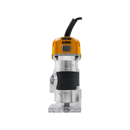 Router compacto Kong KO3709 700W amarillo con control de velocidad variable y base transparente