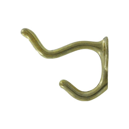 Gancho de pared individual dorado de latón, estilo clásico, para colgar abrigos y ropa