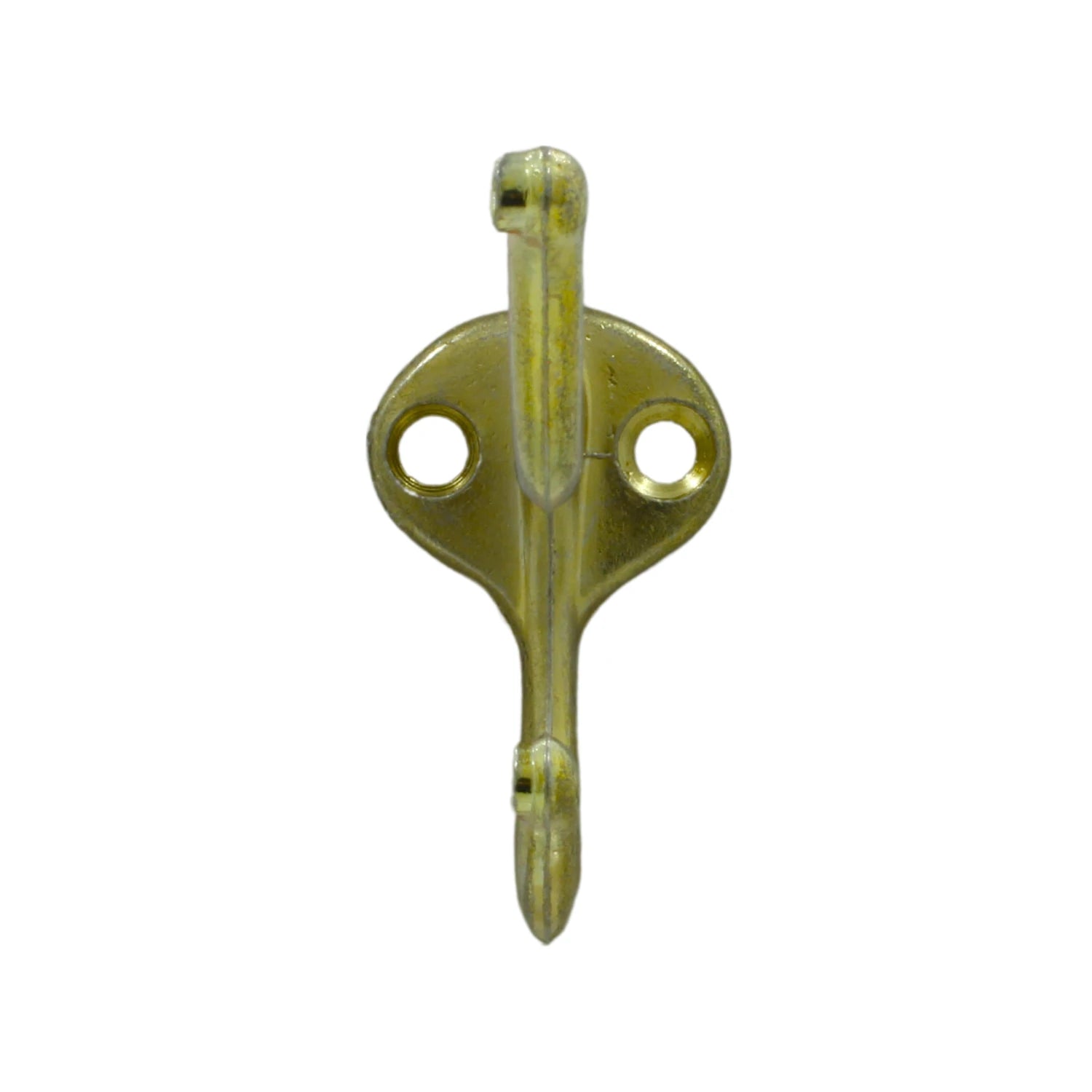 Gancho doble dorado de latón para perchero, colgar ropa, toallas o sombreros