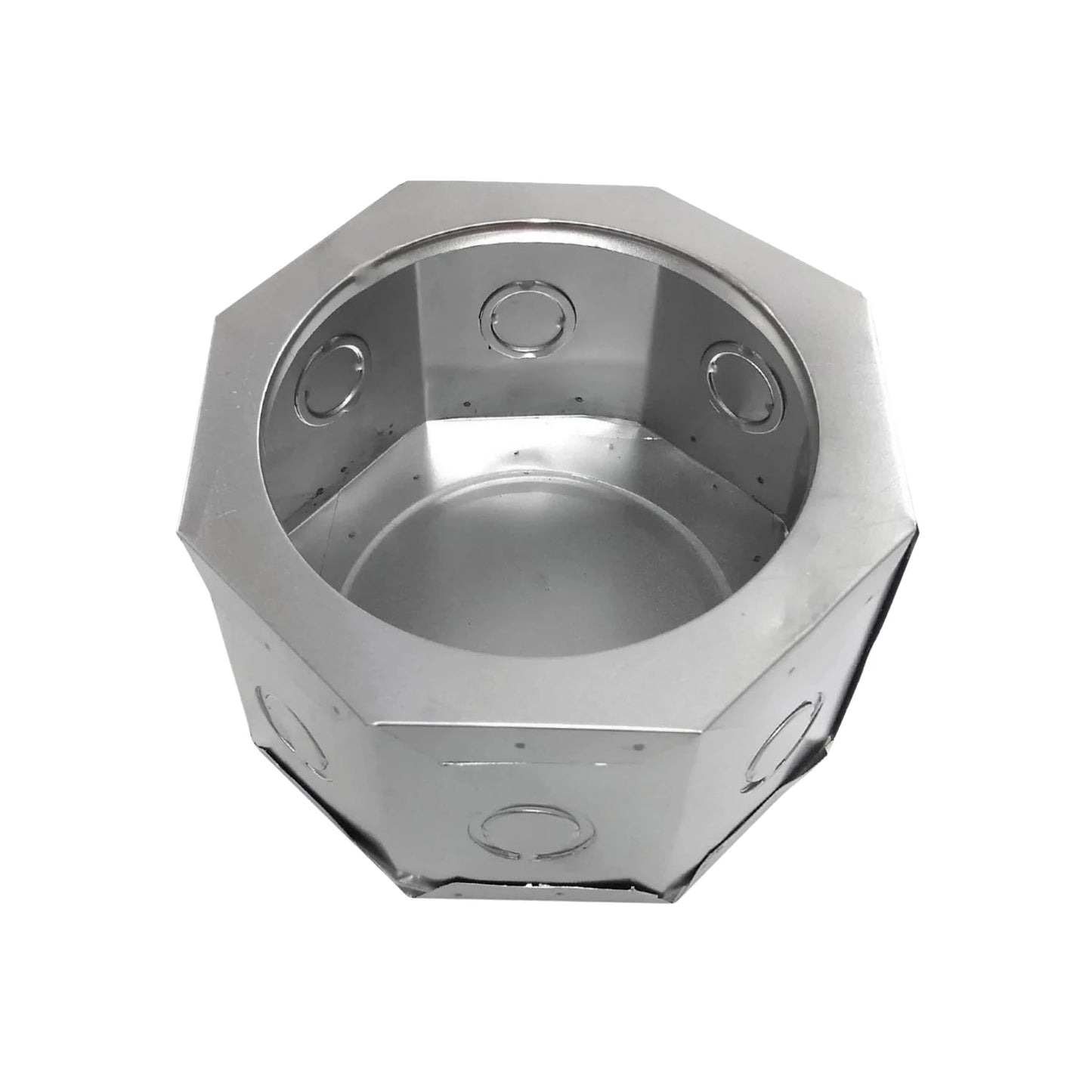 Bote integral octagonal galvanizado para instalaciones eléctricas con knockouts