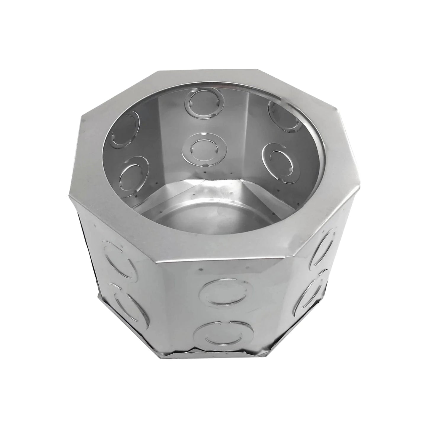 Bote integral octagonal metálico con preperforaciones para instalaciones eléctricas