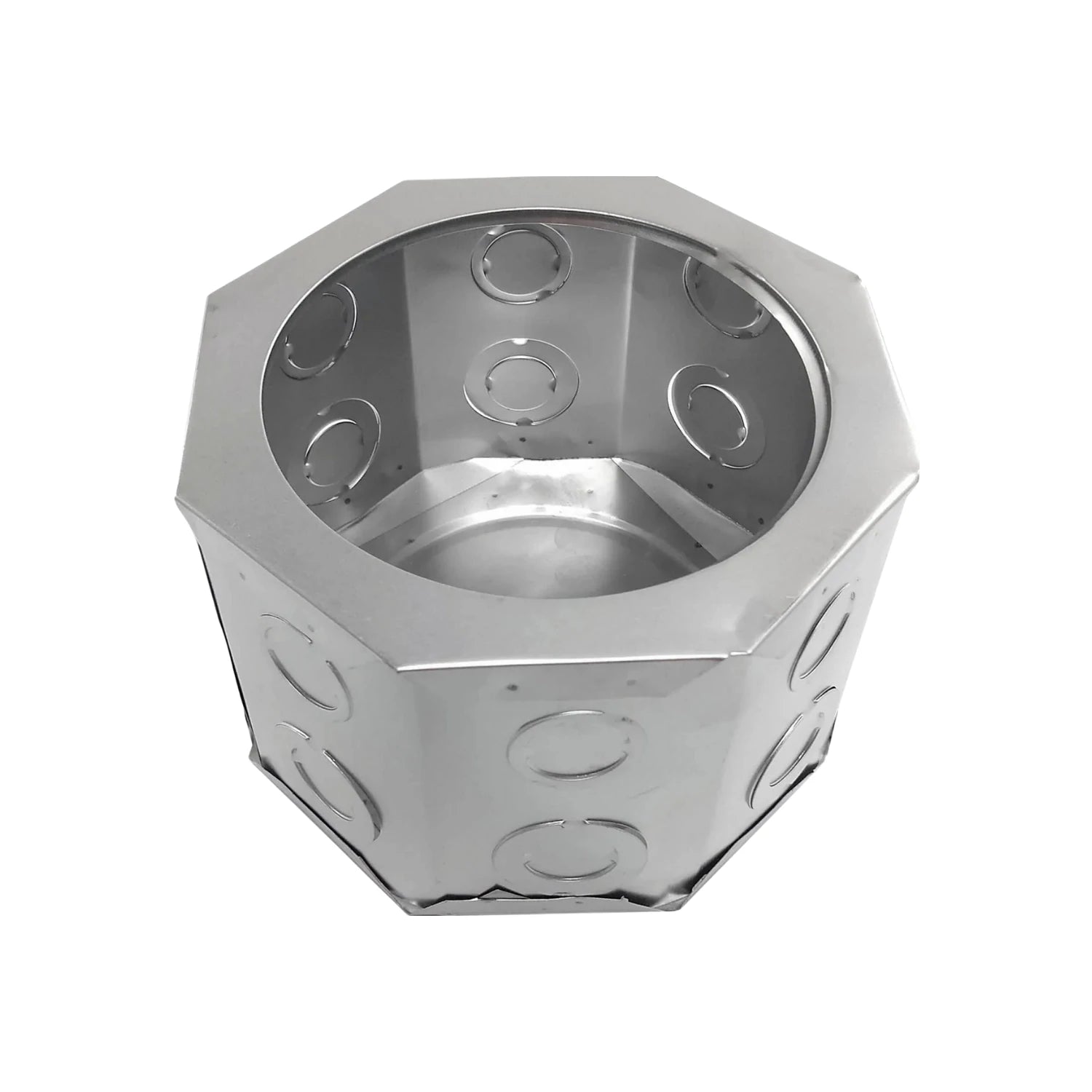 Bote integral octagonal metálico con preperforaciones para instalaciones eléctricas