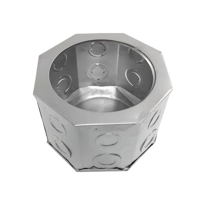 Bote integral octagonal metálico con preperforaciones para instalaciones eléctricas