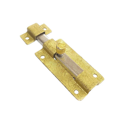 Pasador deslizante de seguridad dorado corrugado, pestillo de latón para puertas y gabinetes.