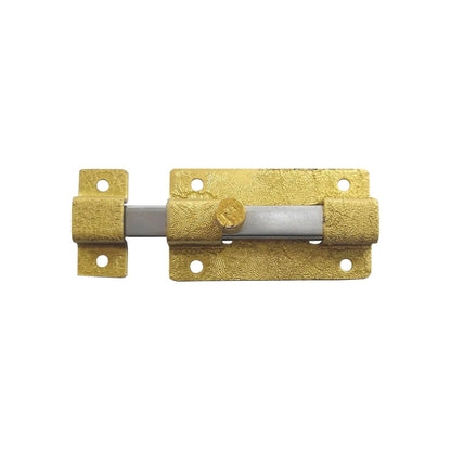 Pasador corredero de seguridad dorado 9 cm corrugado para puertas y ventanas