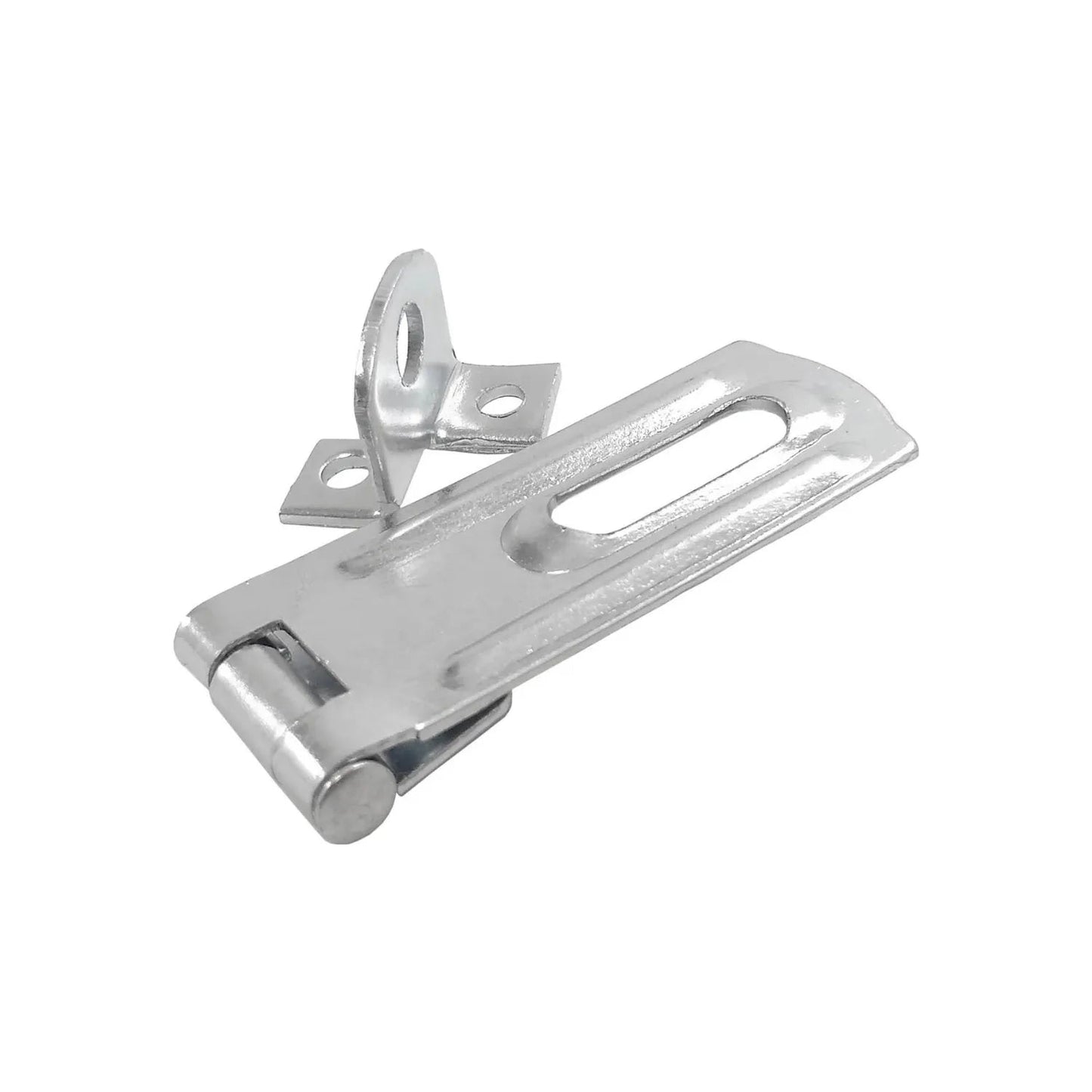 Porta candado de metal cromado 50mm para seguridad en puertas, gabinetes y cajas de herramientas, resistente.