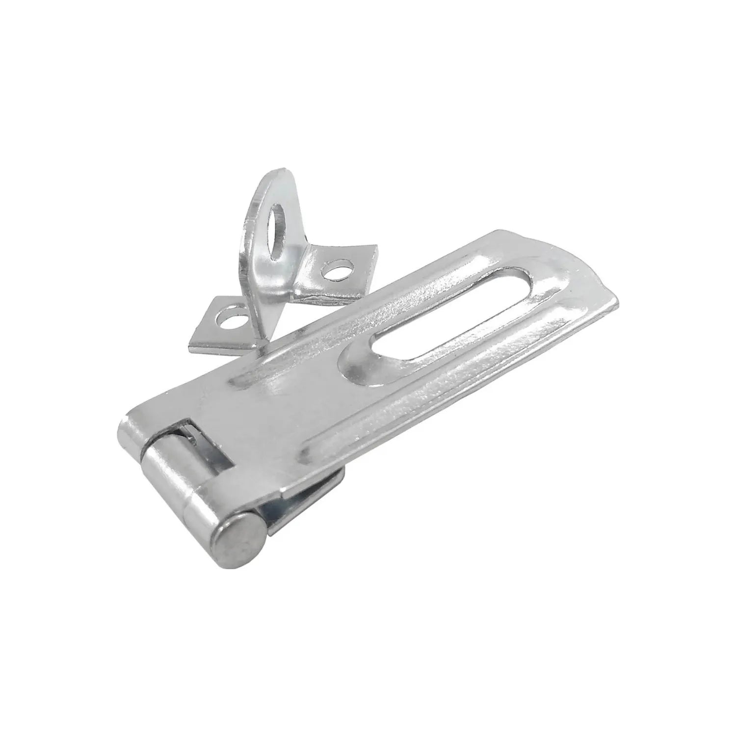 Porta candado de metal cromado 50mm para seguridad en puertas, gabinetes y cajas de herramientas, resistente.