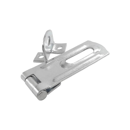 Porta candado de metal cromado 50mm para seguridad en puertas, gabinetes y cajas de herramientas, resistente.