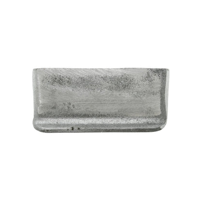 Volteador de aluminio gris texturizado, herramienta rectangular para nivelar cemento