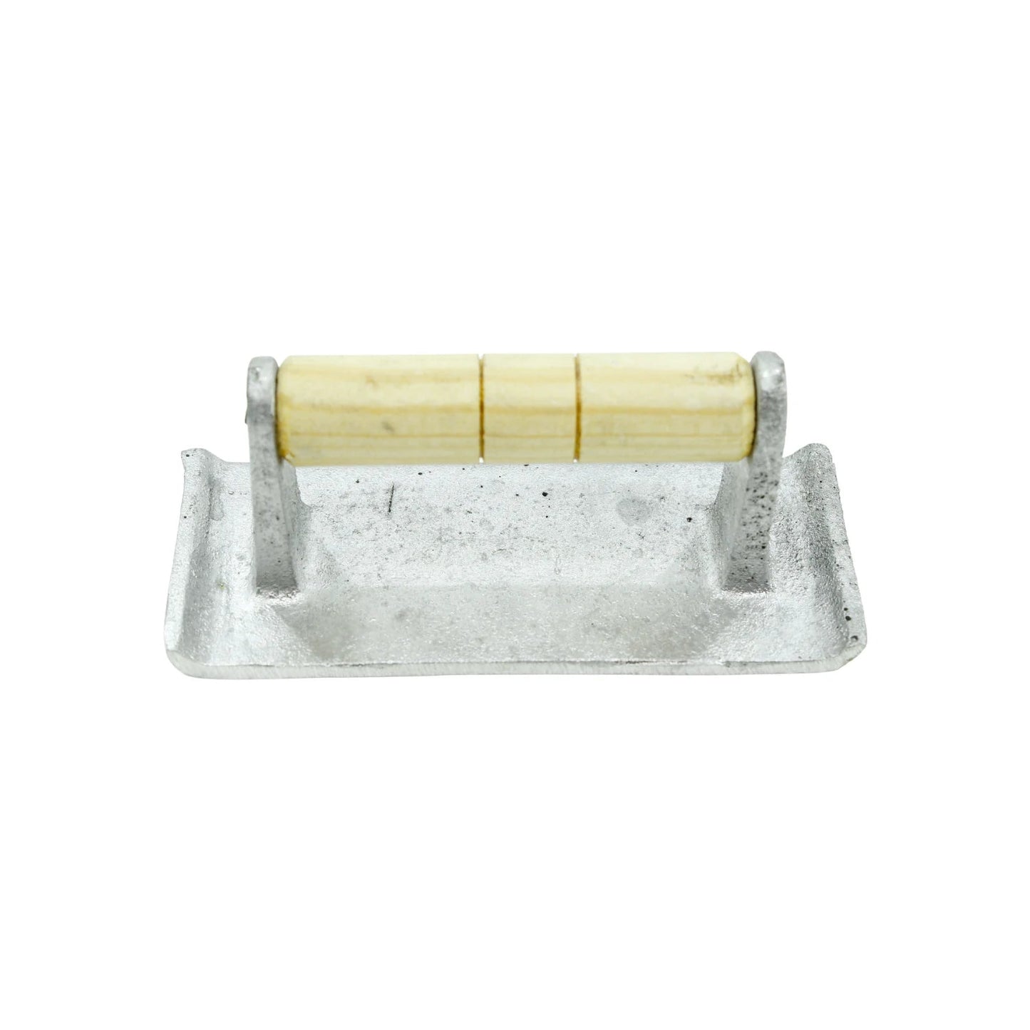 Volteador de cemento de aluminio con mango de madera, para alisar y nivelar superficies de concreto