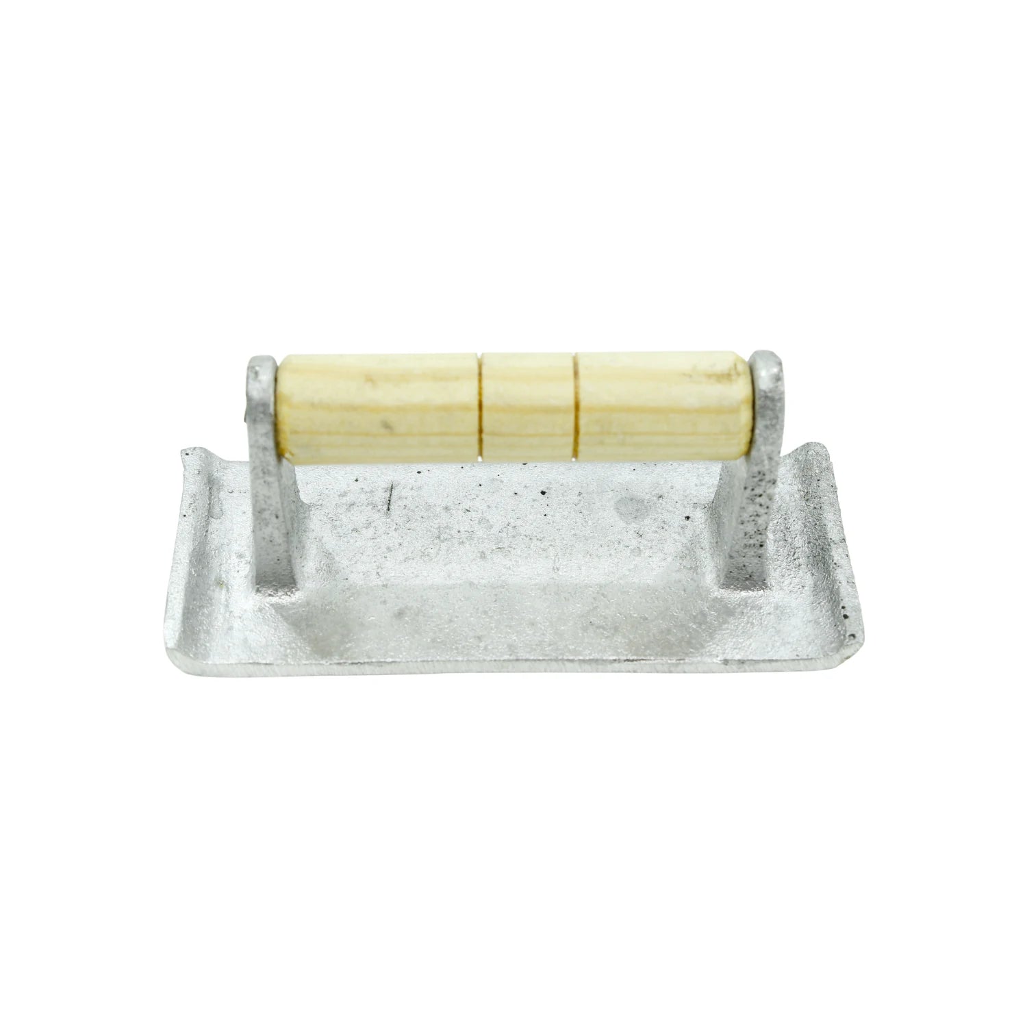 Volteador de cemento de aluminio con mango de madera, para alisar y nivelar superficies de concreto