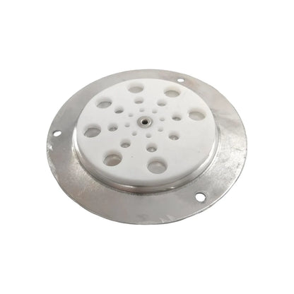 Rejilla para coladera de aluminio tipo flor blanca Huajucar