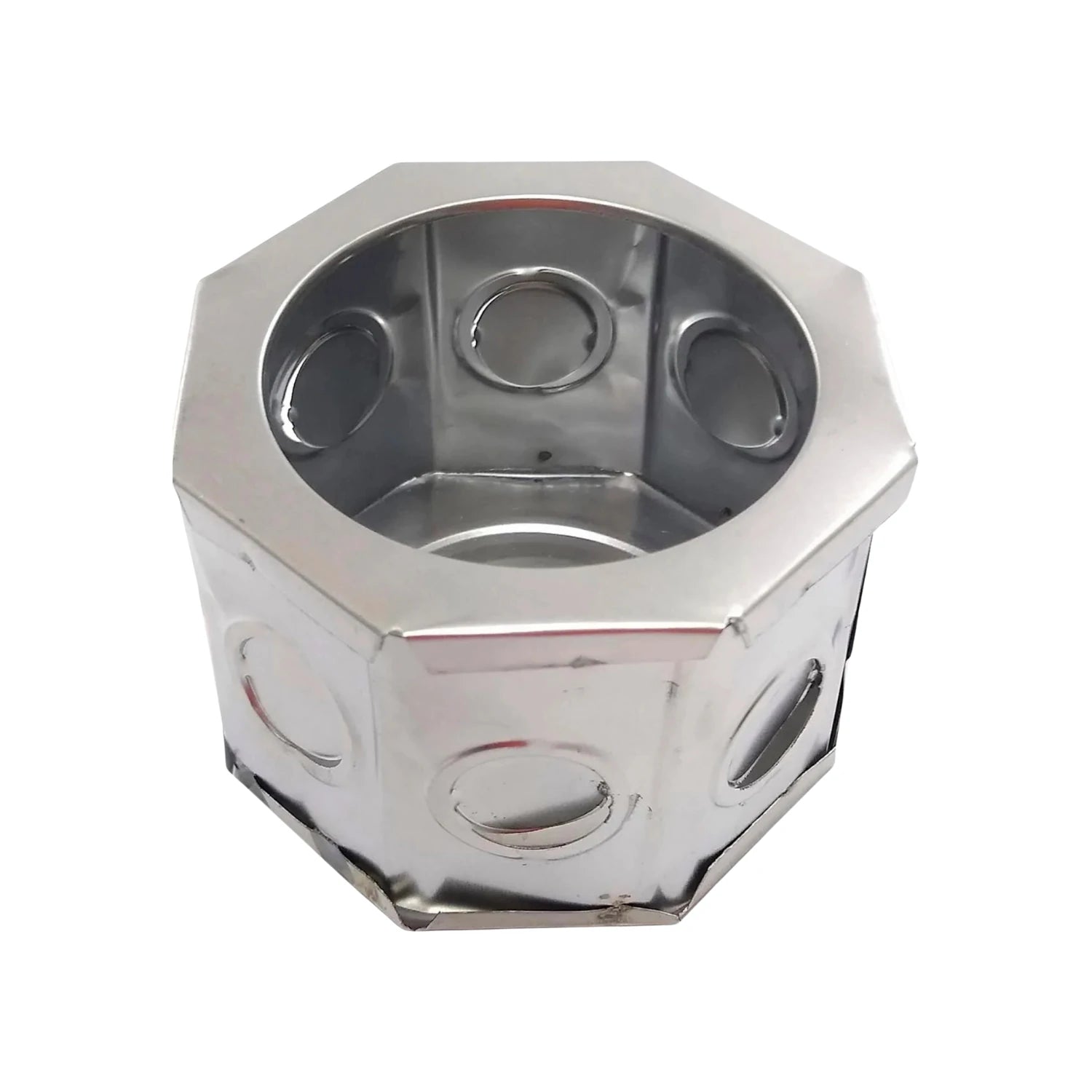 Bote integral octagonal de acero galvanizado para conexiones eléctricas con múltiples knockouts