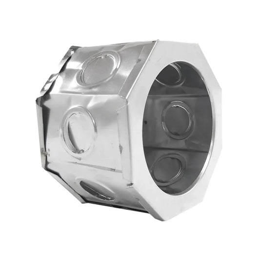 Bote eléctrico octagonal Huajucar galvanizado 6x9cm para instalaciones de cableado