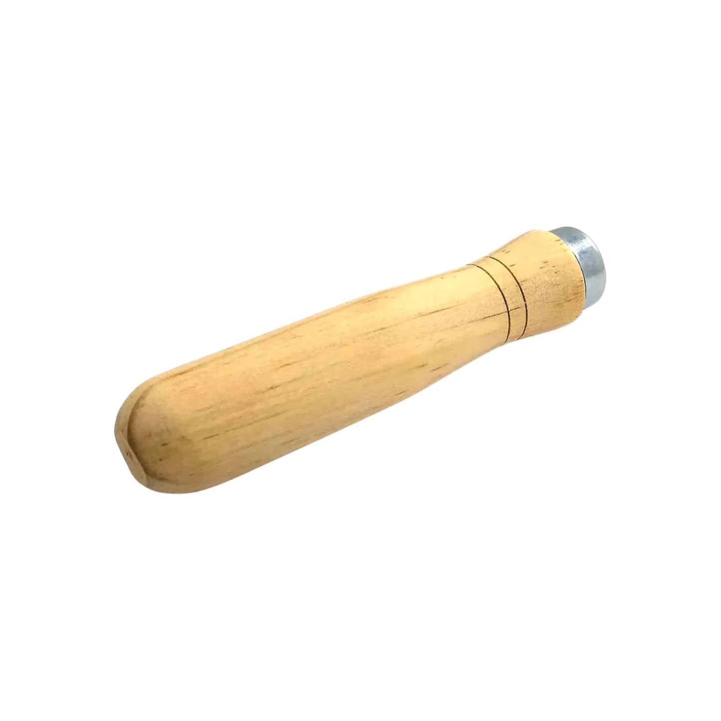 Mango de madera clara ergonómico para lima, con casquillo metálico, ferretería