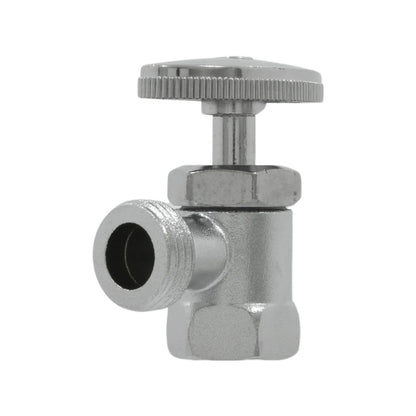 Llave angular cromada con perilla, válvula de paso de agua para fontanería 1/2 pulgada
