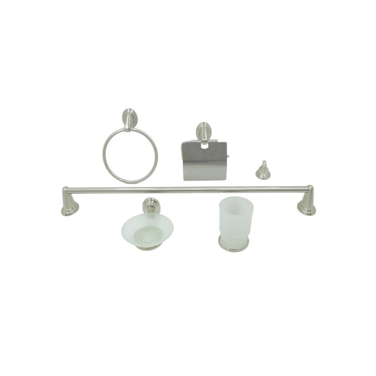 Juego de accesorios para baño satinado Fidic A01BN