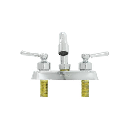 Mezcladora para lavabo Fidic de 4 pulgadas, acabado cromado, manerales de palanca
