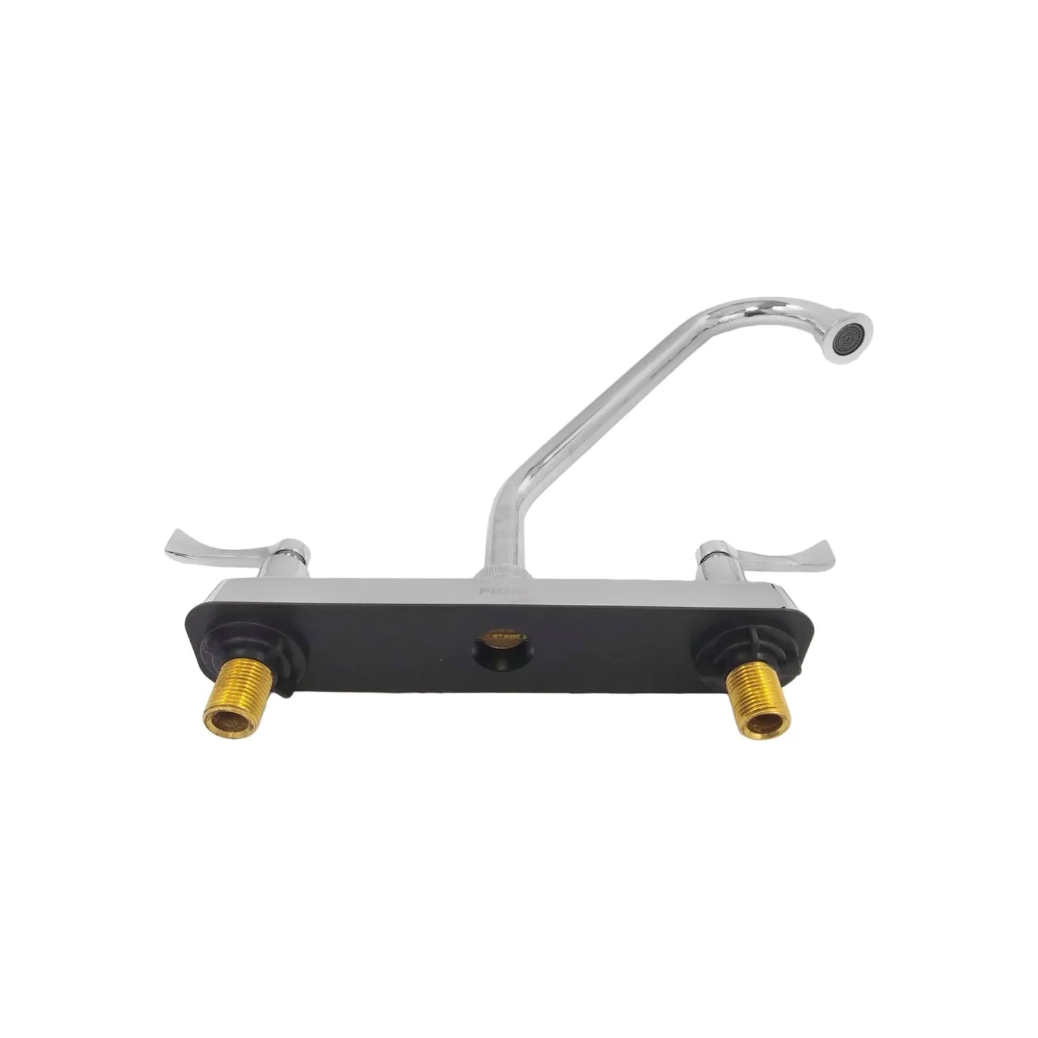 Mezcladora cromada para fregadero 8 pulgadas con dos manerales y conexiones de latón