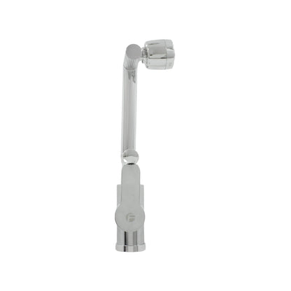 Mezcladora monomando cromada para fregadero de cocina, caño alto flexible con rociador y manija de palanca.