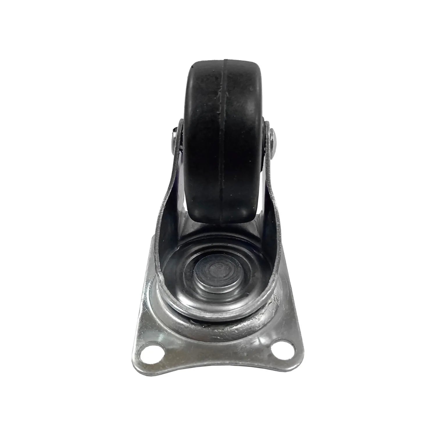 Rodaja giratoria negra de 1.5 pulgadas con placa de montaje para muebles y equipos