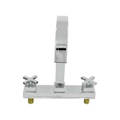 Mezcladora de fregadero Fidic 8 pulgadas cromada, con manijas de cruz y cuello de ganso.