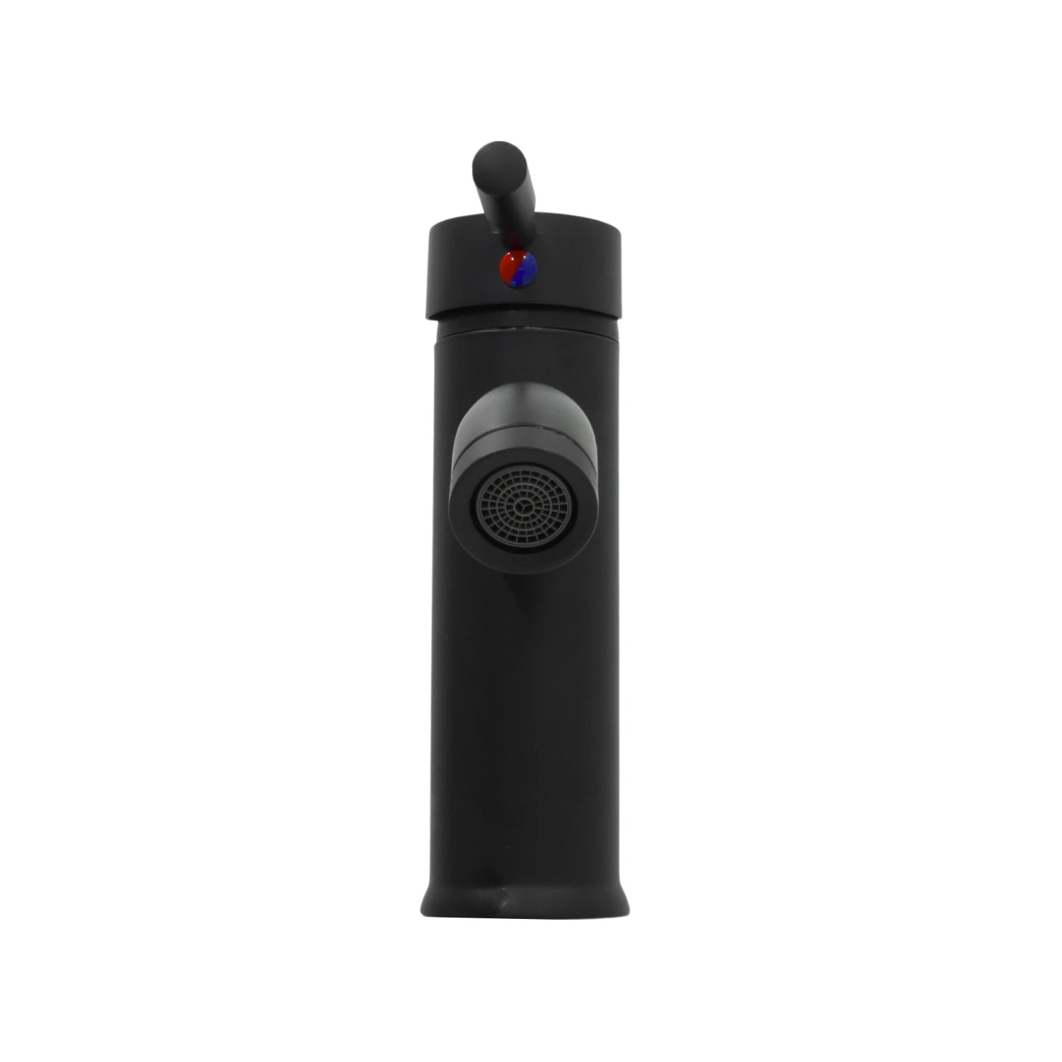 Mezcladora monomando negra mate para lavabo de baño con aireador integrado