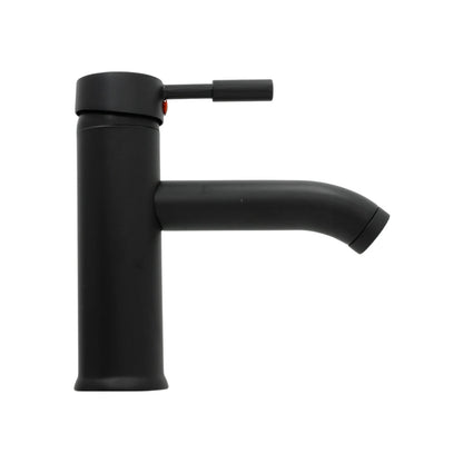 Mezcladora monomando negra para lavabo, grifo de baño moderno