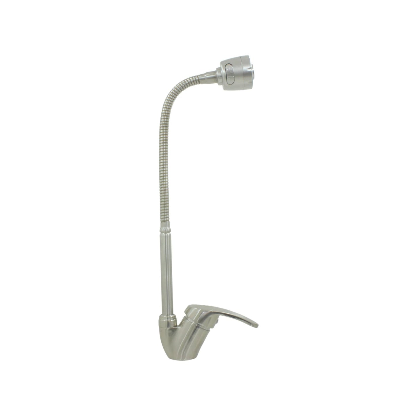 Mezcladora monomando para fregadero de cocina con grifo flexible acabado níquel cepillado