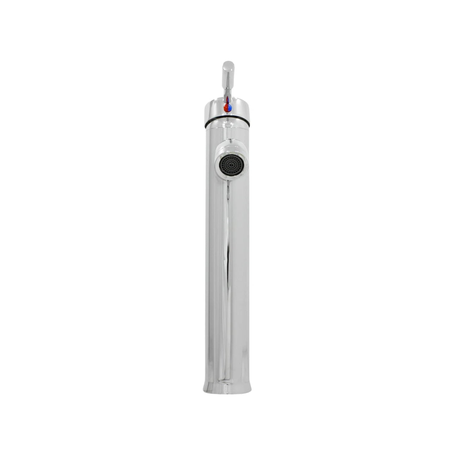 Mezcladora monomando para fregadero de cocina, grifo alto cromado brillante, diseño moderno
