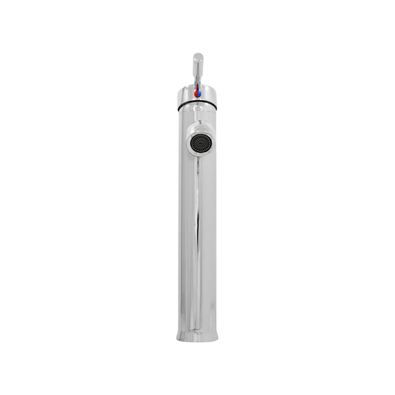 Mezcladora monomando para fregadero de cocina, grifo alto cromado brillante, diseño moderno