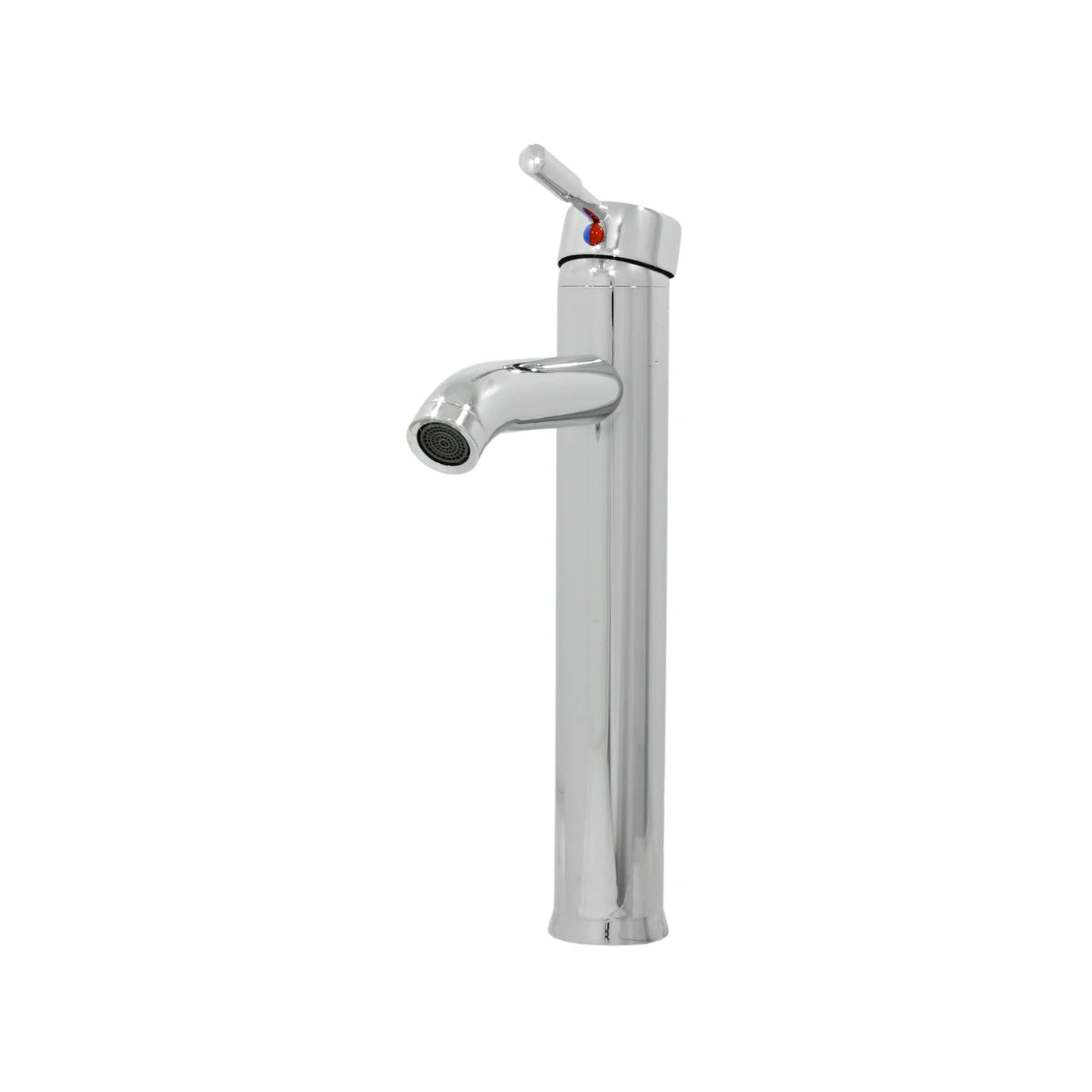 Mezcladora monomando cromada alta para lavabo o fregadero, diseño moderno con palanca sencilla