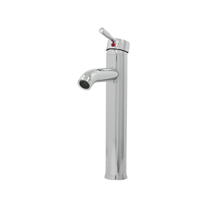 Mezcladora monomando cromada alta para lavabo o fregadero, diseño moderno con palanca sencilla