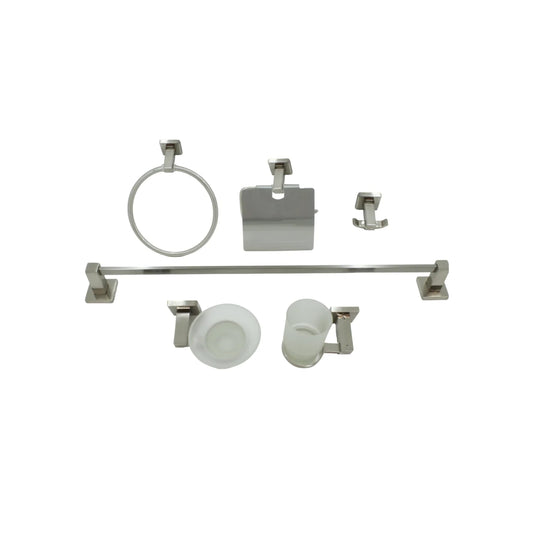 Juego de accesorios para baño satinado Fidic A07BN