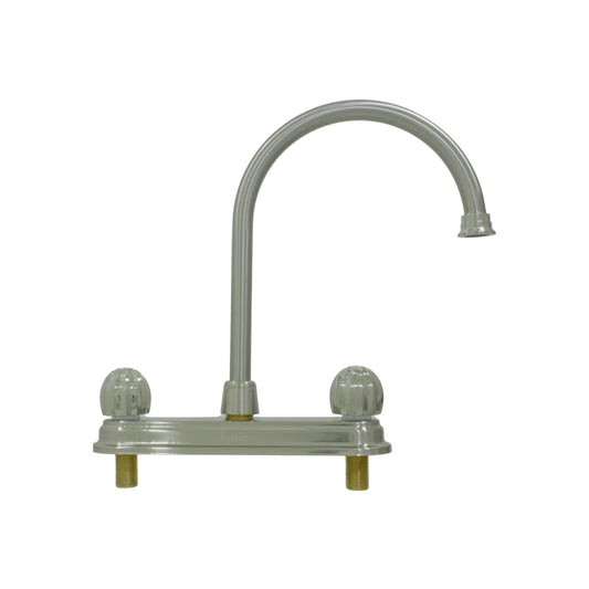 Mezcladora de cocina 8 pulgadas FIDIC bimando con cuello de ganso, níquel cepillado