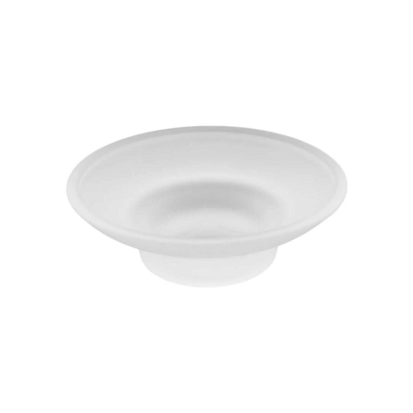 Jabonera de cristal esmerilado para baño; accesorio de ducha moderno blanco