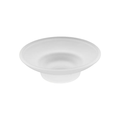 Jabonera de cristal esmerilado para baño; accesorio de ducha moderno blanco