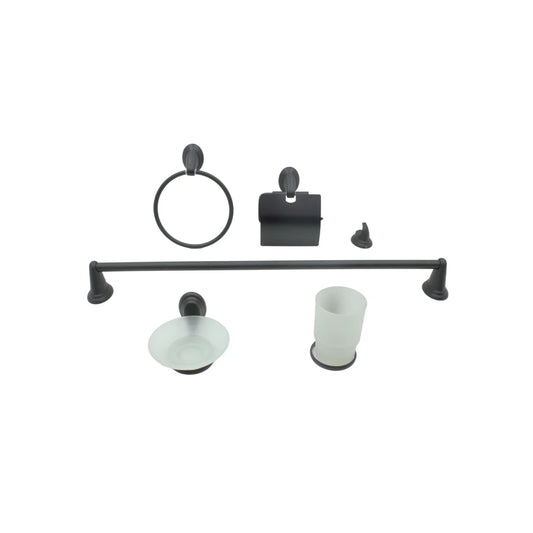 Juego de accesorios para baño negro Fidic A01BK