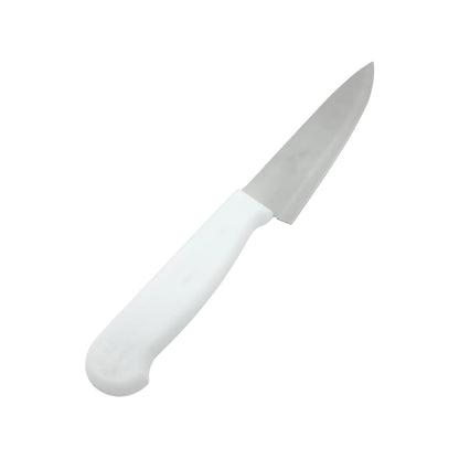 Cuchillo de cocina 6 pulgadas con hoja lisa de acero inoxidable y mango ergonómico blanco