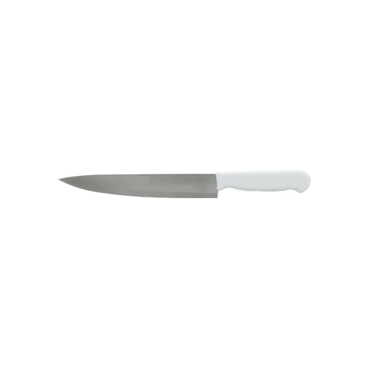 Cuchillo de cocina profesional Maincraft con hoja lisa de acero inoxidable y mango ergonómico blanco