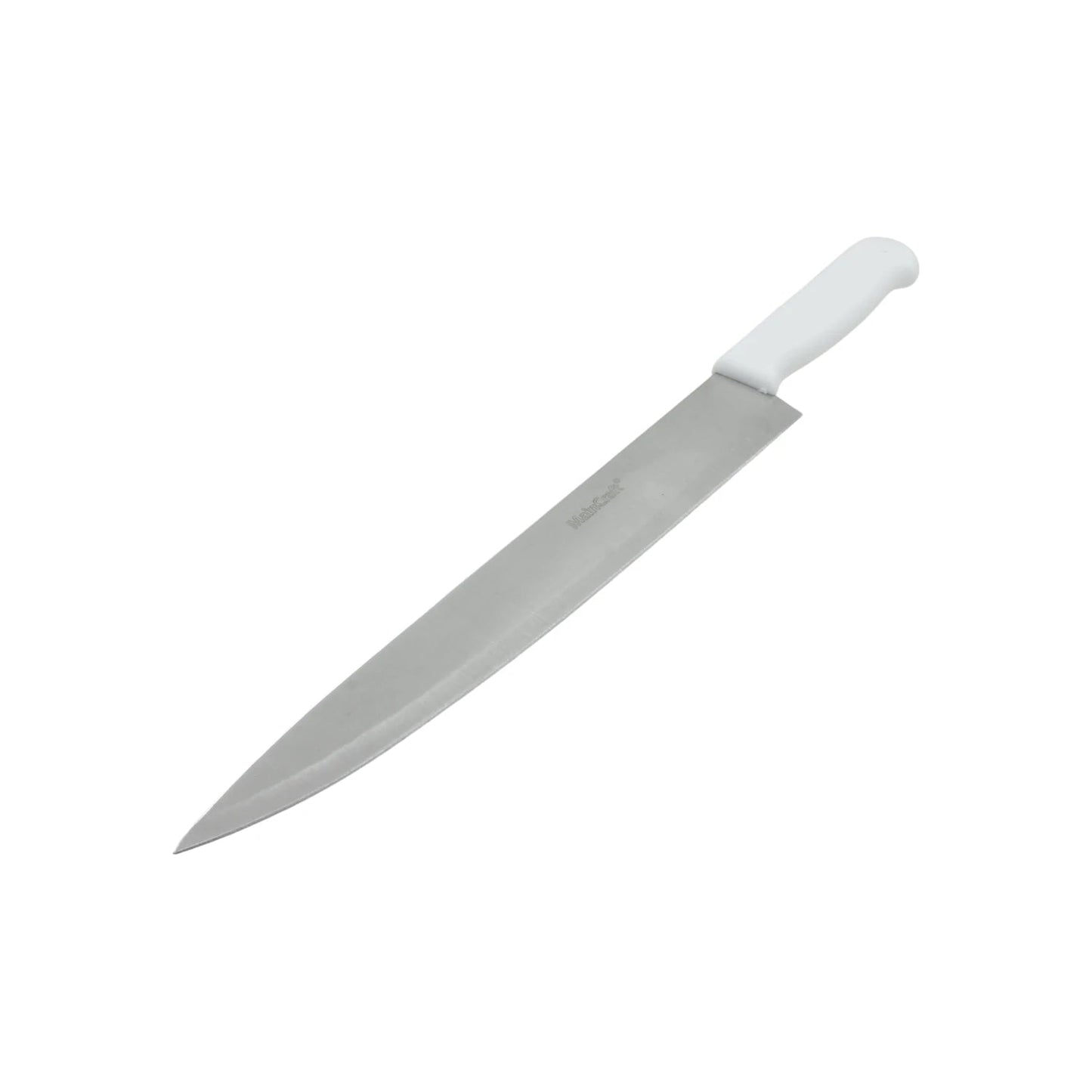 Cuchillo de cocina profesional MainCraft 9 pulgadas liso mango blanco