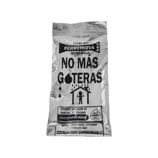 Cemento sellador Ferreinova No Más Goteras para grietas y fisuras, impermeabilizante para losas y cisternas.