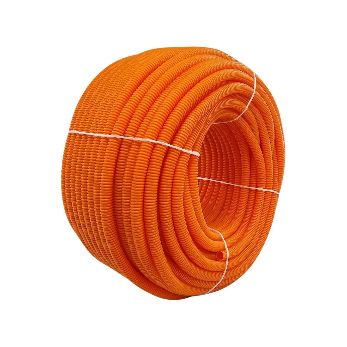 Rollo de poliducto flexible corrugado naranja 1/2 pulgada, manguera protectora para instalaciones eléctricas