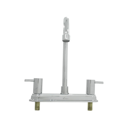 Mezcladora para fregadero Valmain 8 pulgadas cromada dos manerales cuello alto