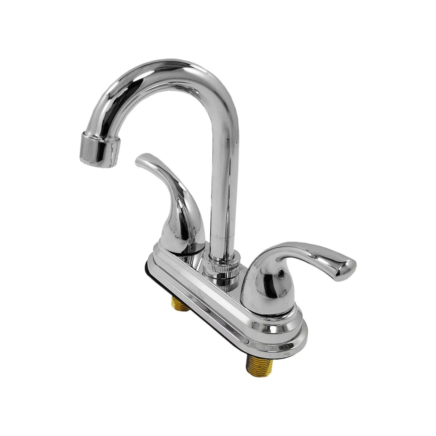 Mezcladora de lavabo cromada de dos manijas 4 pulgadas para baño
