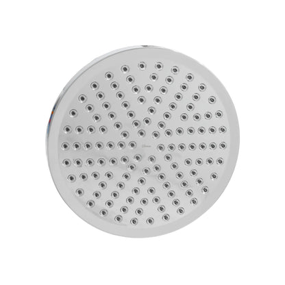 Cabezal de ducha redondo BelMain con acabado cromado y múltiples orificios de salida de agua para baño.